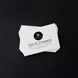 Наше портфолио - Дизайн визитки для цветочного салона &quot;Din.K.Flowers&quot;