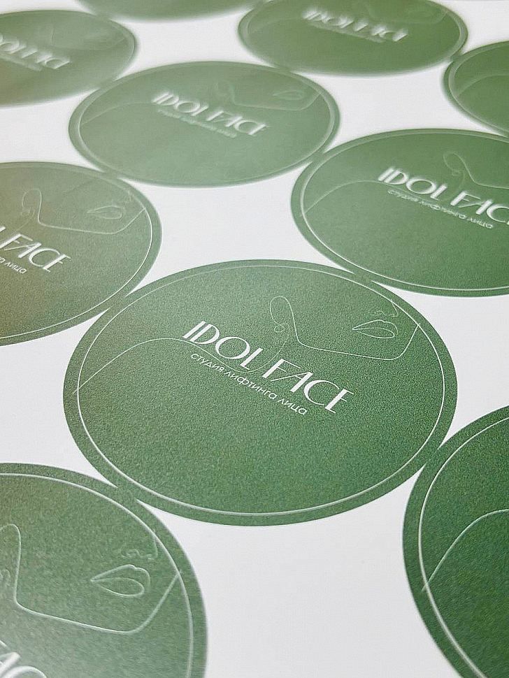 Наше портфолио - Печать наклеек для компании IDOL FACE