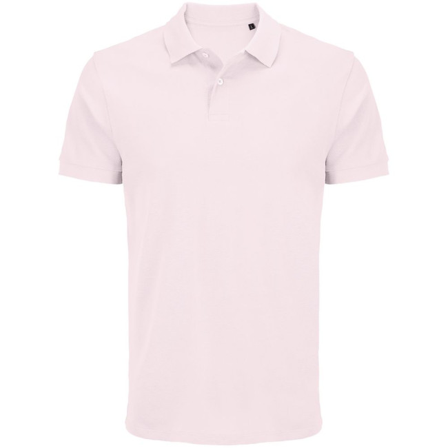 Рубашка поло унисекс Pacific, светло-розовая