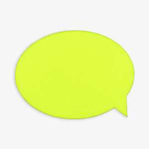Наклейка тканевая Lunga Bubble, M, желтый неон