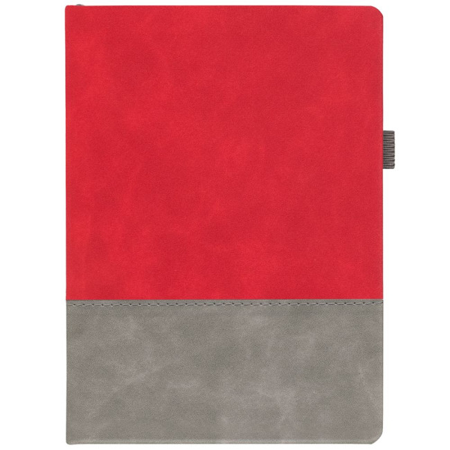 Ежедневник Horizon, недатированный, серый с красным