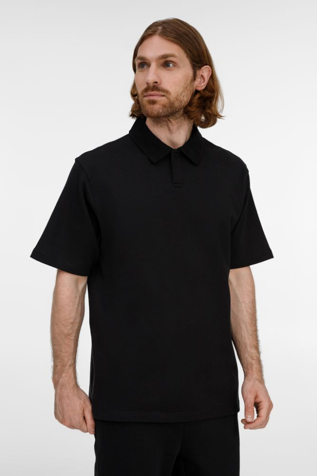 Рубашка поло унисекс Tiimi, черная