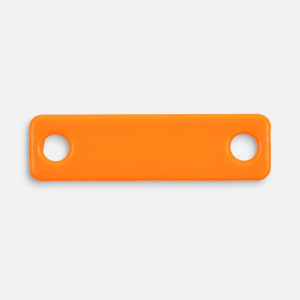 Шильдик металлический Alfa Liten, оранжевый неон