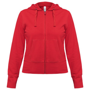 Толстовка женская Hooded Full Zip красная