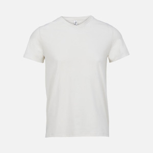 Футболка унисекс Regent с V-образным вырезом, молочно-белая