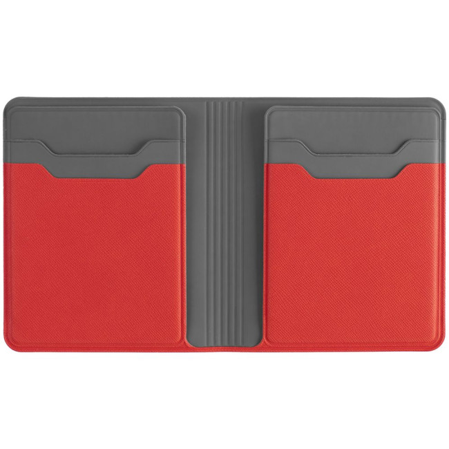 Картхолдер с отделением для купюр Dual, красный