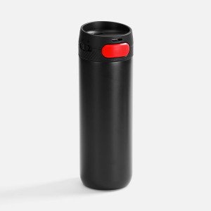 Термостакан X1 с цветной кнопкой, черный с красным