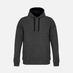 Худи унисекс Cameron, черный меланж с черным