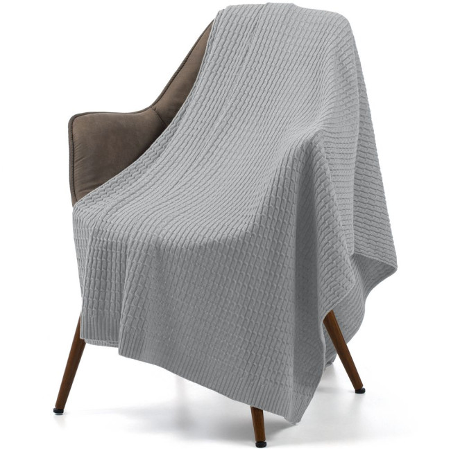 Плед Slumberland, серебристо-серый меланж